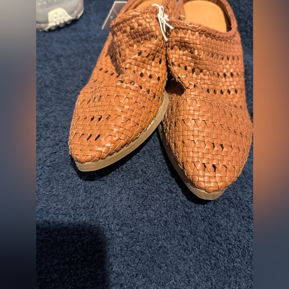 Brown woven sandals